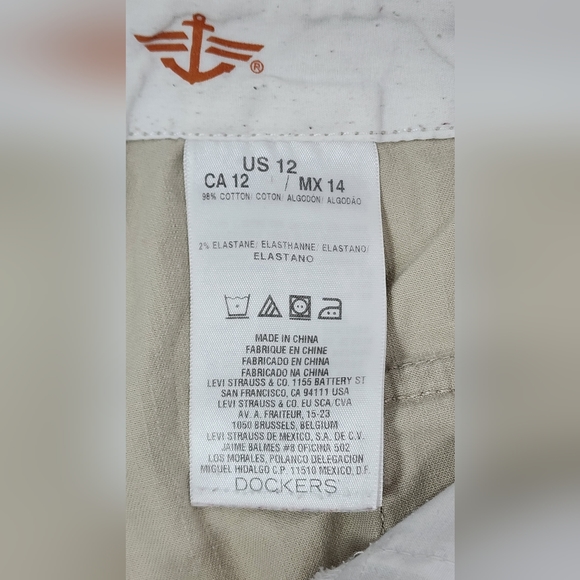 ❤️ DOCKERS WOMEN'S CHINO KHAKI SHORTS SIZE 12 ❤️ - Picture 7 of 13